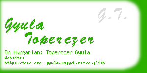 gyula toperczer business card